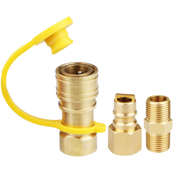 slai Natural Gas Quick Connect Fittings, LP Gas Propane Hose Quick Disconnect Kit Wayfair